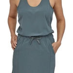 Patagonia Women's Large Fleetwith Dress Hiking Travel Stretch Poly Plume Gray Photo 0