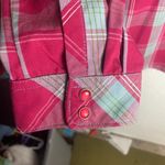 Bit and Bridle Women's Size L Pearl Snap Western Shirt Plaid Pink Embroidered Size L Photo 5