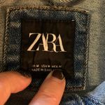 ZARA  Women's Blue Button Front Denim Jean Jacket Sz M Medium Photo 4