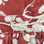 Agua Bendita Lima Maiz Hand‑Embroidered Linen Dress Red Size L Photo 9