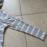 Billabong Women's Gray &White Striped Terry Cloth Long Sleeve Hoodie Size M Photo 12