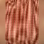 Ann Taylor Houndstooth Skirt Red Pattern Holiday Brown Lined Wool Tweed 8 Photo 2