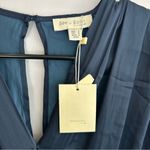 NWT See You Soon Dusty Blue Satin Long Sleeve Mini Dress Size Medium Photo 4