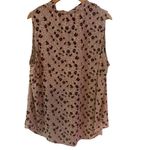 Massini  plus size 2X sleeveless pink leopard print pleated shoulder womens blous Photo 1