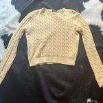Brandy Melville Butter Yellow  cable knit Sweatshirt Photo 0