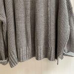 Free People Take Me Over V-Neck Sweater Oversized Knit Distressed Gray Size XS/S Photo 5