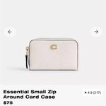 Coach Essential Small Zip Around Card Case In brass/ Chalk Photo 1