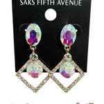 Saks 5th Avenue Saks Fifth Avenue Red and Pink Crystal Earrings + bonus brooch Photo 0