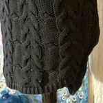 EXPRESS Size XS Charcoal CableKnit Turtleneck 3/4 Sleeve Sweater Photo 5