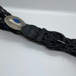 Black Leather Braided Concho Belt 38” Photo 3