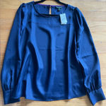 Adidas J.Crew Silky Navy Blue Women's Top Photo 0