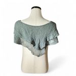 Womens Fairycore Knit Fringe Shawl Wrap Cardigan Boho Gray Grunge Size undefined Photo 1