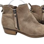 Dolcetta Suede Side Zip Boho Chic Ankle Bootie Microfiber Beige Size 8 M Photo 7