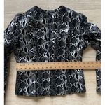 Metrostyle Snake Print Genuine Leather Jacket Black &‎ White Pattern Size 4 Photo 3