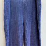 Aerie  Groove-On Rib Velour High-Waisted Flare Pant, Blue, Size Large Short Photo 6
