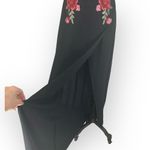 Luxxel Floral embroidered black maxi dress ladies medium halter evening gown Photo 9