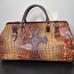 Raviani Overnight Duffle Crocodile Leather Crystal Cross Luggage Texas Mobwife Orange Photo 0