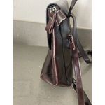 NEW HESHE deep brown leather backpack Photo 4