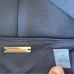 T Tahari Women’s Scuba Sheath Sleeveless Dress Size 14 Navy Crisscross Back Photo 9