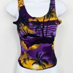 American Vintage Vintage Y2K Floral Tropical Tank Top Size Medium Bright Summer Beach Early 2000s Photo 0