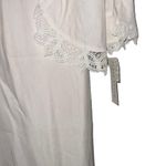 NWT Plaza South 2pc White Linen Battenberg Lace Trim Maxi Dress & Jacket Size 10 White Photo 2
