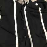 Goodnight Macaroon Goodnight Macroon Black White Stripes spaghetti straps Romper; Photo 4