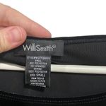 Willi Smith  black velvet feel side bow small long sleeve bouse Photo 1