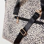 Mali & Lili Weekender Bag Animal Print Travel Bag Straps Black Cream Photo 2