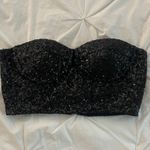 OVI black sparkles sequence crop top bustier Photo 0