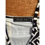 Touch Me  Women’s Black White Geometric Bodycon Dress Size M Stretch Photo 1