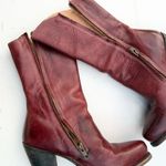 Bed Stu  Womens Boots Embark Scarlet Red Rustic Leather Mid Calf Size 10 Photo 3