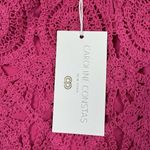 NWT CAROLINE CONSTAS NEW YORK RASPBERRY PINK CROCHET MINI SKIRT SZ‎ XS Photo 1