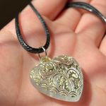 Handmade chic fairy cottage vintage retro style heart necklace🌿✨ Photo 2