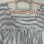 The Vermont Country Store Women's 3/4 Sleeve Blouse Blue White Stripe Size 2X‎ Photo 3