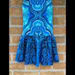 Torn By Ronny Kobo  Digital Print Azure Blue Dress  XS Photo 2