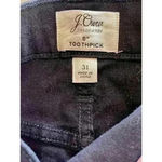 J.Crew 8'' TOOTHPICK Black Jeans With Pockets Size 31 Inseam 26" Rise 9.5" Photo 4