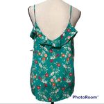 Old Navy  medium ruffle v neck tank top spaghetti strap floral print lightweight Photo 1