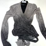 PatBo Ombre warp top metallic silver blouse XS Photo 6