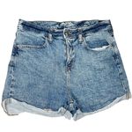 Wild Fable High Rise Short Jean Blue Denim Raw Hem Cotton Stretch Sz 12 31R Photo 0