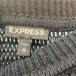EXPRESS Sheer Cold Shoulder Sweater Top Sz XS Open Knit black Photo 4