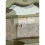 Rococo Sand Mimi Ruffle Trim Long Puff Sleeve Mini Wrap Dress Pink size Small Photo 3