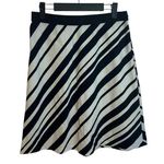 Ann Taylor Black & White A-Line Striped Skirt Photo 0