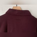 Adanola  Slouchy oversized Button Up Sweatshirt Burgundy XL NWT Photo 8