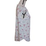 Loft Size Medium M Sheer Floral Polka Dot Light Pink Blouse Flowy kawaii Cute Photo 6