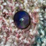 Knit Cardigan Sweater Pastel Ombré Fuzzy Rainbow Chunky Loose Knit Crewneck Purple Size L Photo 6