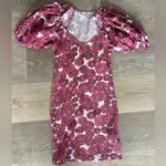 ZARA  Pink Floral Puff Sleeve Mini Dress Photo 2