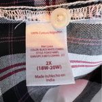 Faded Glory  2X (18W-20W) Flannel Plaid Long Sleeve Button Front Shirt w/Pockets Photo 9