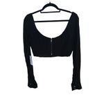 LPA NWT  Whimsigoth Cropped Corset Top Medium Black Y2K Vamp Dark Fairy Punk Emo Photo 1