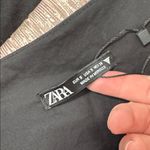 ZARA  Black Long Sleeve Wrap Design Poplin Cropped Wrap Blouse Top size S Photo 8