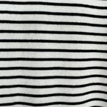 Merokeety  Midi Dress Womens Large Black White Stripe 3/4 Sleeve‎ Pockets Stretch Photo 7